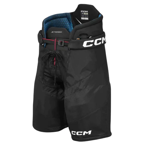 CCM JETSPEED PRO Hose mit Kletts für Senioren - Schwarze Eishockey-Hose in Größe XL für Senioren. Bietet optimalen Schutz und Komfort während des Spiels. Ideal für aktive Spieler, die Wert auf Bewegungsfreiheit legen.