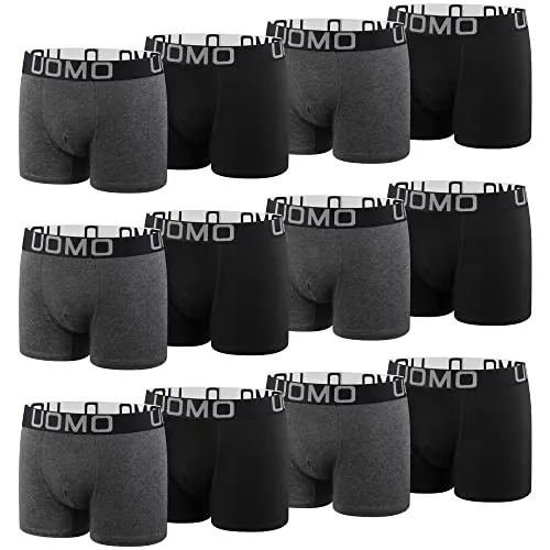 L&K 12er Pack Herren Retroshorts Boxershorts - Herren-Boxershorts aus hochwertiger Baumwolle mit 3D U-förmigem Design für optimalen Tragekomfort und atmungsaktive Passform. Ideal für den täglichen Gebrauch.