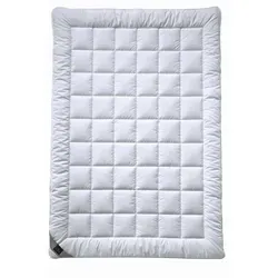 billerbeck Kunstfaserbettdecke 520 ALCANDO® - Bettdecken für Sommer und Winter, allergikerfreundlich, strapazierfähig und kuschelig, Füllung: 100% AIRSOFT® Polyester, Bezug: 100% Baumwoll-Feinperkal, 155 cm x 220 cm, maschinenwaschbar bei 60°C.