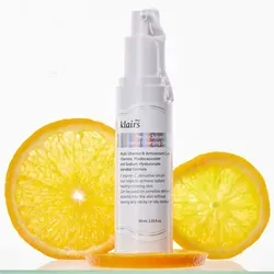 DearKlairs Frisch gepresstes Vitamin-Ladeserum - Gesichtsserum mit 10% 3-O-Ethylascorbinsäure und Niacinamid für einen strahlenden Hautton. Ideal für empfindliche Haut dank der leichten, nicht fettenden Textur.