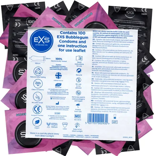 EXS Bubblegum 100 Kondome – Kaugummi-Aroma