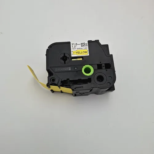 Original Brother Pro Tape HSe-661E - Schrumpfschlauch schwarz auf gelb, für perfekte Kabelkennzeichnung und beständige Lesbarkeit
