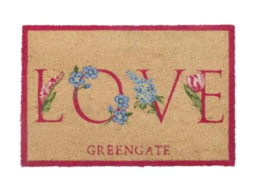 GreenGate Agnes Fußmatte Love 60x40cm in weiß von GreenGate