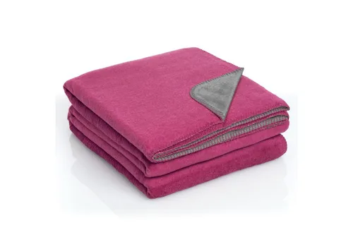 Wohndecke Moon Kuscheldecke Doubleface Baumwollmix ca 220x240cm gekettelter Rand, MOON Heimtextilien, Kuscheldecke