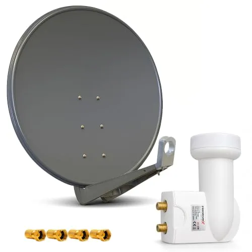 PremiumX DELUXE100 Satellitenantenne 100 cm Aluminium Anthrazit