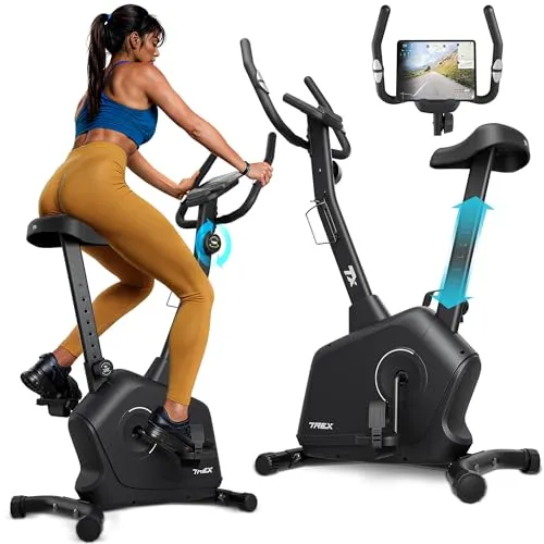 TREX SPORT Heimtrainer Fahrrad TX-380MB RIGON | Leises magnetisches Fitnessbike mit LCD Display
