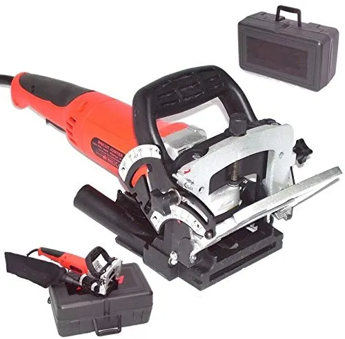 Lamellenfräse 900W - Dübelfräse für präzise Holzverbindungen - Fräsen für Holzverbindungen mit 900W Leistung, ideal für präzise Nuten und Flachdübel in Möbelprojekten.