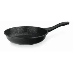 Kela Bratpfanne Stella Nova 28 cm - Schwarz, Antihaftbeschichtung - Pfanne mit innovativem Oil Control System für gleichmäßige Fettverteilung. Ideal für gesundes Braten von empfindlichen Speisen. Für alle Herdarten geeignet, auch Backofen bis 180°C.