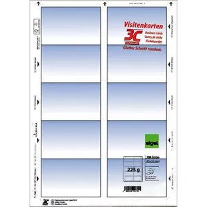 Sigel DP746 3C Visitenkarten 85x55 mm 200g blau