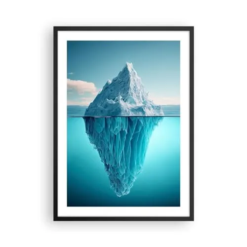 Wandposter Art Prints 50x70cm Poster Schwarzrahmen Eisberg Wasser Gletscher Küche Wanddeko Bild Wand Kunstdruck Deko Wandbilder Dekoration Wohnzimmer Schlafzimmer Modern Wall Art Decor P2BPA50x70-5733