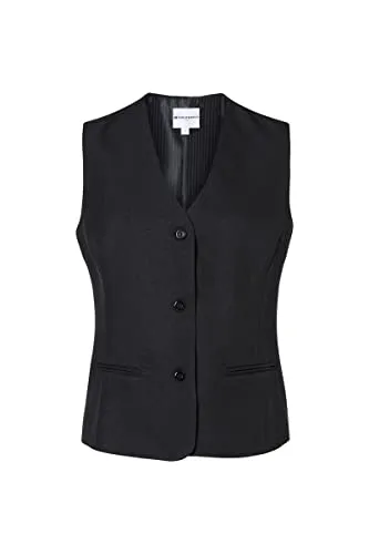 Karlowsky Damenweste Basic schwarz Größe M - Damen-Weste in lockerer Passform mit Wiener Nähten und praktischem Taschenlayout, ideal für den Alltag oder Beruf.