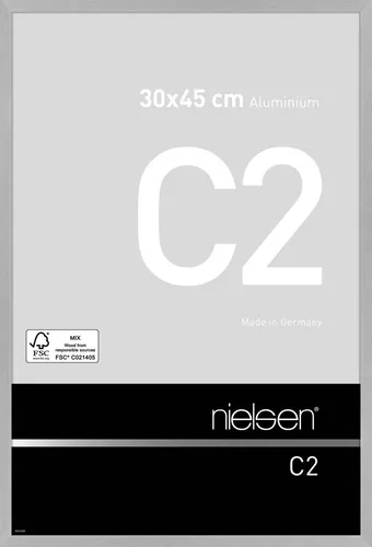 Nielsen Alurahmen C2 30x45 cm struktur silber matt - Hochwertiger Bilderrahmen aus Aluminium in silber matt, ideal für stilvolle Wandgestaltung und langlebigen Schutz Ihrer Bilder.