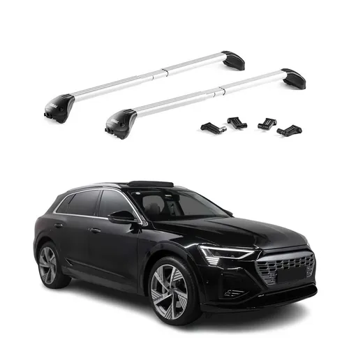 OMAC Dachträger für Audi E-Tron 2019-2025 - Dachgepäckträger aus hochwertigem Aluminium, wasserbeständig und leicht abnehmbar. Ideal für Fahrrad- und Skiträger, bietet vielseitigen Platz für Ihre Abenteuer.