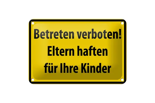 Blechschild Warnschild 18x12cm Betreten Verboten Metall Deko Schild