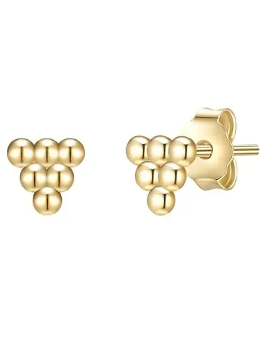 Glanzstücke München Damen Ohrstecker 925/- Sterling Silber gelbvergoldet 14 Karat Silberohrstecker