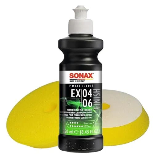 Polier-Set bestehend aus Sonax Politur EX 04-06 in 250ml und 2 Stück Craft-Equip Polierpads