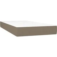 vidaXL Taschenfederkernmatratze Taupe 100x200 cm - Matratze mit mittlerer Unterstützung für optimalen Schlafkomfort. Atmungsaktiver Stoff und stoßdämpfender Schaumstoff sorgen für erholsame Nächte und verbessern die Schlafqualität.