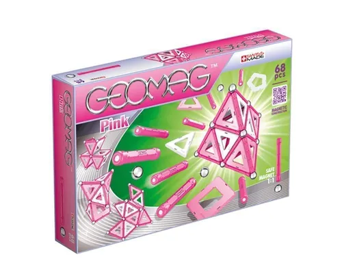 Geomag™ Geomag CLASSIC PINK 342 – Magnetkonstruktionen für kreative Köpfe - Das 68-teilige Set enthält bunte Magnetstäbe und Platten in Rosatönen. Ideal für kreative Konstruktionen und das Fördern von Fantasie und Geschicklichkeit. Schweizer Qualität für sicheres Spielen und Lernen.