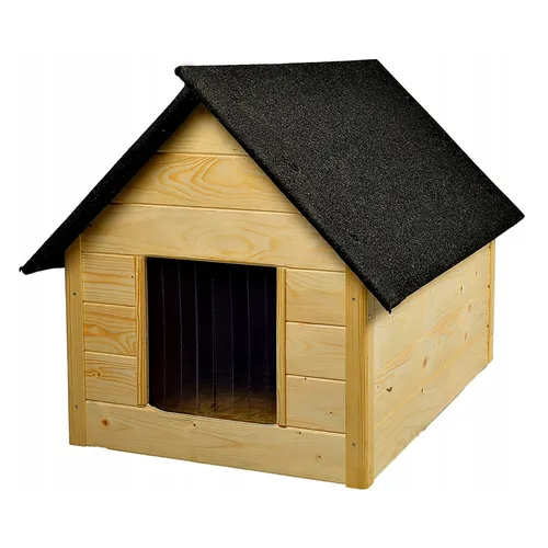 WOODOK Hundehütte für Hunde bis 20 kg – Isoliert & Wetterfest - Hundehütte aus robustem Holz, ideal für den ganzjährigen Außeneinsatz. Mit isolierter Konstruktion schützt sie vor Kälte und Nässe – perfekt für Winter und Regen.