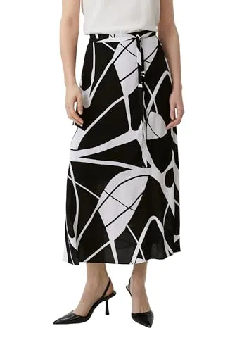 Midi Rock AOP - Eleganter Damenrock - Röcke für Damen, Regular Fit mit seitlich geschlitztem Saum und elastischem Bund für optimalen Tragekomfort.