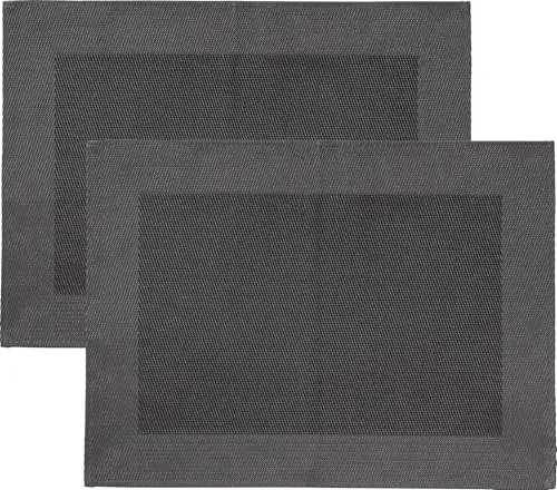 Erwin Müller Tischset Lissabon 2er-Pack abwaschbar grau Größe 33x45 cm