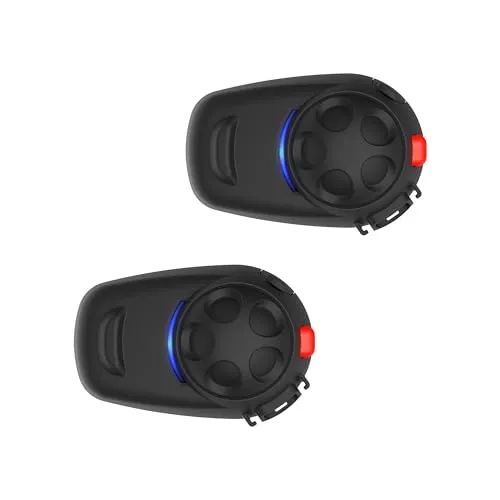 Sena Headset SMH5 Bluetooth Motorrad Sprechanlage - Motorrad-Headset mit Universal-Intercom, ideal für Kommunikation während der Fahrt, inklusive Aufbewahrungstasche und antiallergischem Innenfutter.