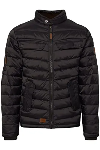 Blend Camaro Herren Steppjacke XL - Übergangsjacke in Schwarz - Funktionsjacken mit Stehkragen, ideal für jede Jahreszeit und nachhaltig produziert. Vielseitig kombinierbar für sportliche und schicke Looks.