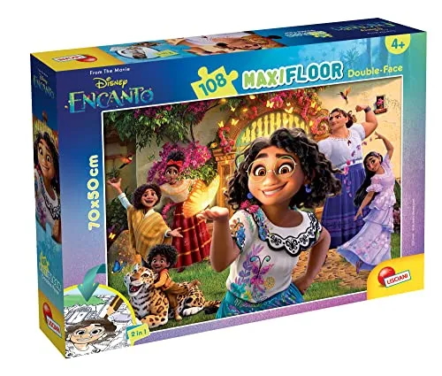 LISCIANI - Disney Encanto Puzzle - Puzzle ab 4 Jahren – Maxi Floor mit 108 Teilen – Großformat für den Boden – Encanto Puzzle für Kinder ab 4 Jahren – Fördert Logik & Vorstellungskraft