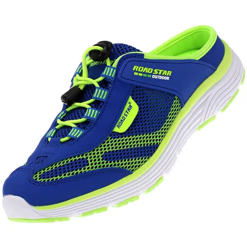 Neu Damen Slipper Sabots Pantoletten Clogs Sommer Sneaker Blau Grün 38