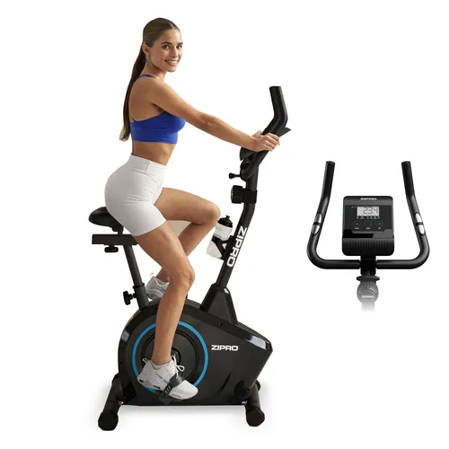 Zipro Heimtrainer Fahrrad Boost - Fahrradergometer mit 8-stufiger Widerstandseinstellung, ideal für individuelles Training. Komfortabler Sattel und praktischer Flaschenhalter für ein optimales Workout zu Hause.