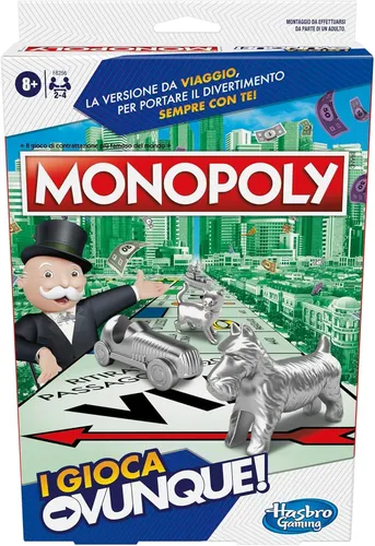 Hasbro Monopoly, Portable -ITALIENISCHE Version / Verpackung beschädigt