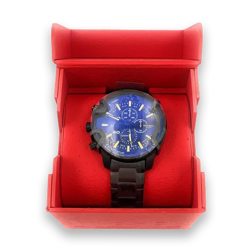 Diesel Herrenuhr Griffed Chronograph – stilvolle Armbanduhr für Herren - Armbanduhren für Herren, mit robustem Chronographen-Design und modernem schwarzen Zifferblatt, perfekt für jeden Anlass.