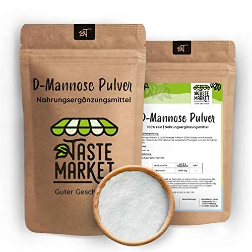 D-Mannose Pulver 500 g | 100% natürliches Mannose Pulver ohne Zusätze | Vegan