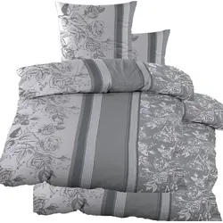 4-tlg. Biber Winter Bettwäsche Set, 100% Baumwolle