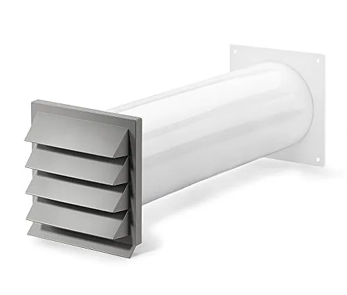 Naber COMPAIR flow round 150 K-Klima-R Mauerkasten - Dunstabzugshauben-Zubehör mit Rückstauklappe und Außenjalousie für optimale Luftzirkulation, ideal für effiziente Belüftung in Küchen.