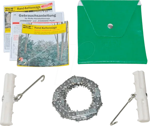 RONA 450610 - Handkettensäge, Profi C lang - Sägen für Profis: Die Handkettensäge mit 130 cm Kettenlänge und 144 Kettengliedern überzeugt durch kraftsparendes Arbeiten und doppelte Schneidrichtung – ideal für hohe Äste und schwer zugängliches Wurzelwerk.