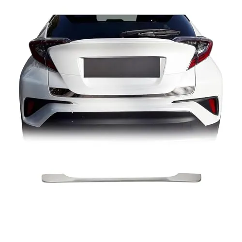 OMAC Zierleisten-Aufkleber für Toyota C-HR 2016-2025 – Chrom - Langlebiger Kofferraumleiste Aufkleber aus rostfreiem Edelstahl. Einfache Reinigung und Installation für einen eleganten Look.