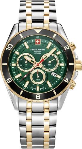 Swiss Alpine Military Herren-Armbanduhr Chronograph 7034.9 - Armbanduhren für Herren mit robustem Edelstahlgehäuse, 10 ATM wasserdicht und sportlichem Design - ideal für aktive Männer und besondere Anlässe.