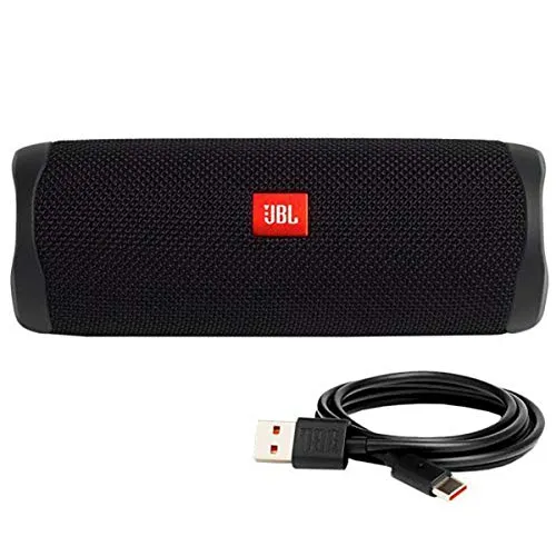 JBL Flip 5 Tragbarer Bluetooth-Lautsprecher schwarz in schwarz von JBL