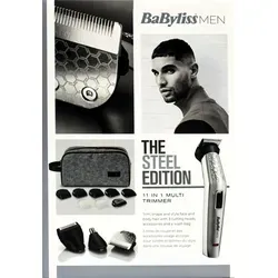 BaByliss 11-in-1 Bartschneider 7256PE - Vielseitiger Haarschneider mit 11 Funktionen, ideal für präzise Bart- und Haarschnitte zu Hause.