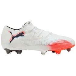 PUMA FUTURE 8 Ultimate Low FG Hot Pursuit Unisex Fußballschuh – Größe 40, Weiß - Leichter Fußballschuh für Naturrasen, asymmetrischer Verschluss für optimalen Sitz und hohen Tragekomfort. Ideal für ambitionierte Spieler.