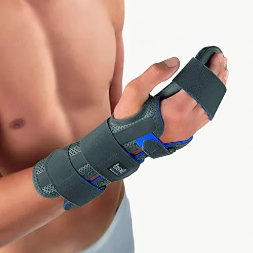 Bort ManuCarpal® Combi Handorthese M grau - Bandagen, Schienen & Schlingen für Hände & Gelenke – bietet optimale Stabilität und Unterstützung für handgelenksverletzte Personen.