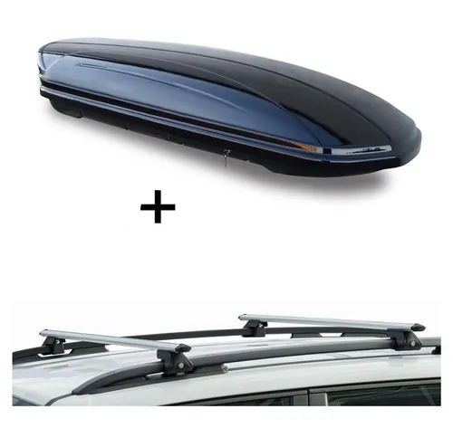 Dachbox MAA460L+Dachträger CRV135 für Bmw X3 E83 5Türer 04-10