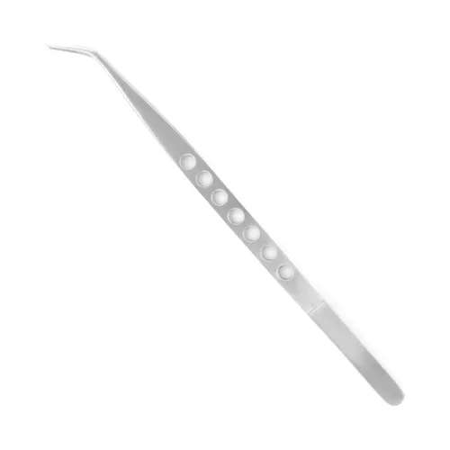 Excellent Pinzette 16,5 cm - Präzise Pinzette mit abgewinkelter Spitze für gezieltes Arbeiten. Ideal zum Entfernen von kleinen Fremdkörpern. Robuste Konstruktion aus rostfreiem Edelstahl sorgt für langlebige Nutzung. Perfekt für den professionellen Einsatz.