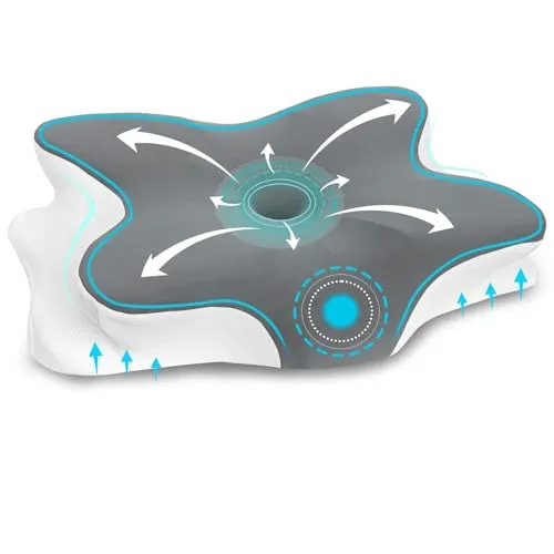 Omtofo Nackenstützkissen aus Memory Foam – Ergonomisches Kopfkissen für besten Schlaf