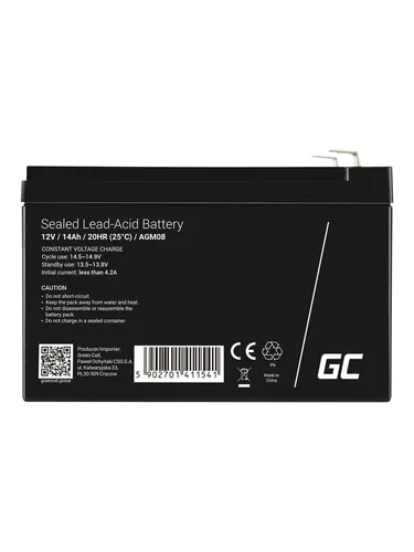 AGM08 AGM 12V 14Ah Gel Deep Cycle von Green Cell