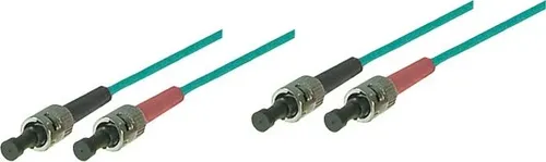 Good Connections Patch-Kabel ST multi-mode M bis M 10 m Glasfaser Duplex 50/125 Mikrometer OM3 halogenfrei (LW-810ST3)