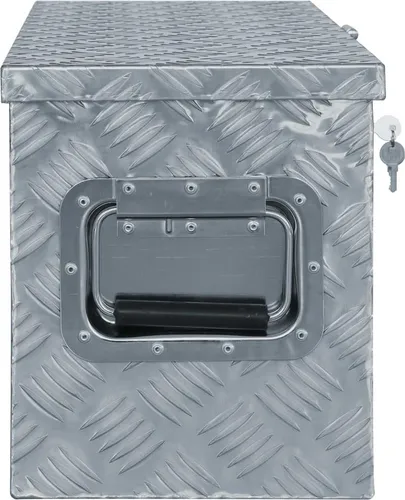 vidaXL Aluminiumkiste 61,5x26,5x30cm - Werkzeugkasten aus hochwertigem, rostfreiem Aluminium, leicht und kompakt für Reisen oder Aufbewahrung, ideal für Werkzeuge und Ausrüstung mit sicherem Schließsystem.