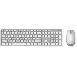 Asus W5000 Wireless Keyboard + Mouse Set - Deutsches COPILOT Layout in Weiß - Maus-Tastatur-Sets mit kabelloser Verbindung, ergonomischem Design und deutschem COPILOT Layout für komfortables Arbeiten.