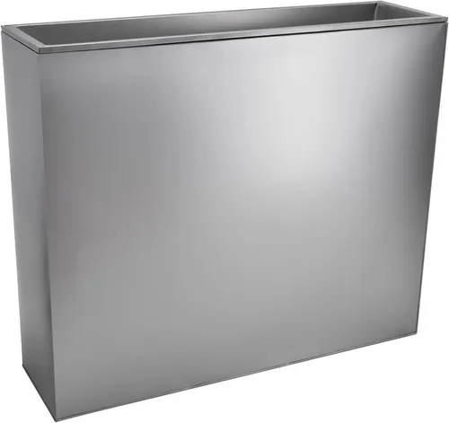 VIVANNO Pflanzkübel Raumteiler Sichtschutz Zink Silber ELEMENTO 75x90x25 - Garten-Zubehör: Wetterfester Pflanzkübel aus pulverbeschichtetem Stahlblech mit 36 l Einsatzvolumen, ideal als Raumteiler und Sichtschutz für Garten und Terrasse.